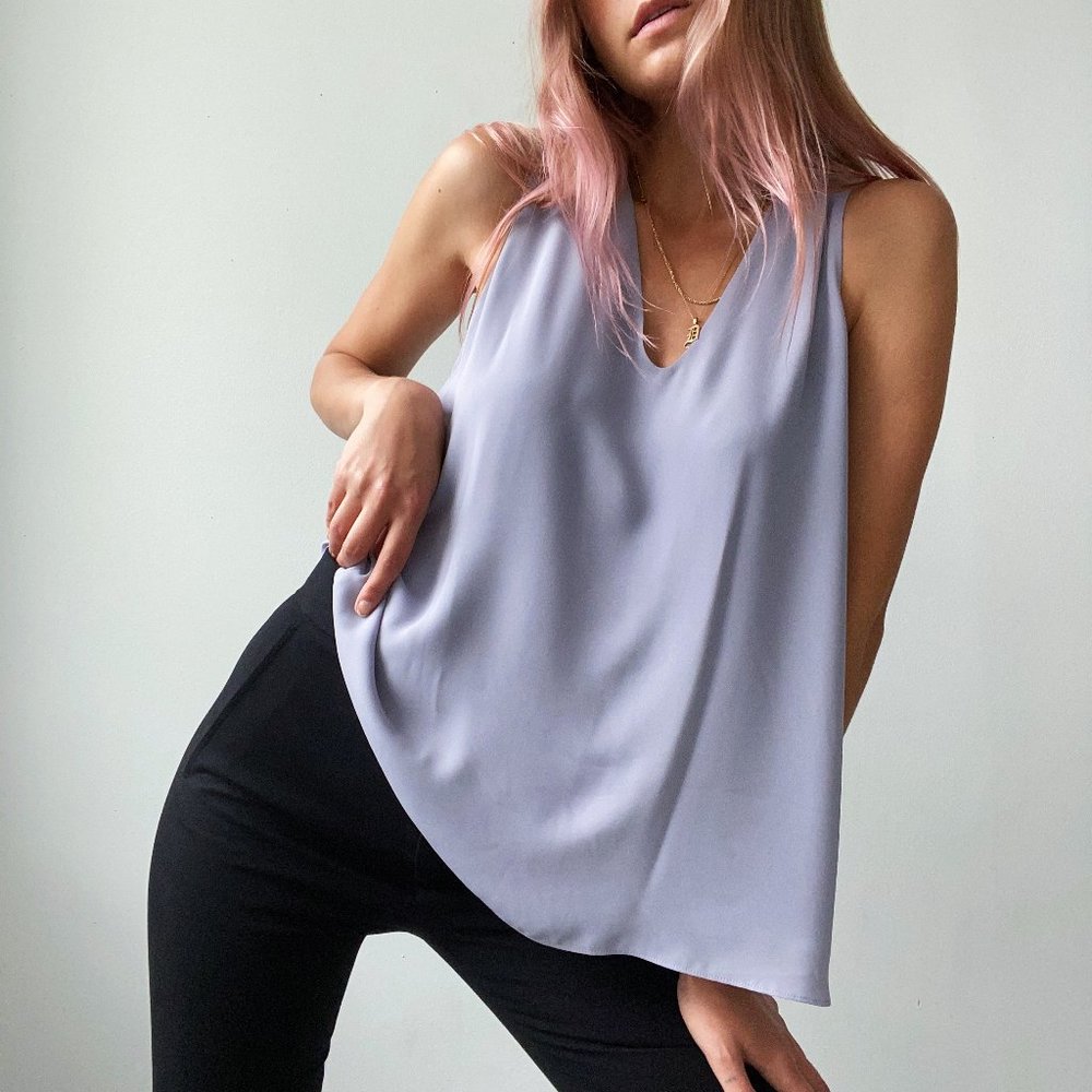Aritzia Babaton Periwinkle Blouse